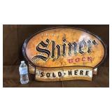 Shiner bock tin sign