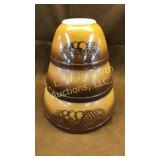 Pyrex old orchard 3 pc nesting bowls
