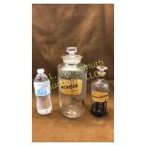 2 apothecary bottles from Royers Pharmacy Ephrata