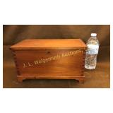 Miniature dovetailed blanket chest stamped JH