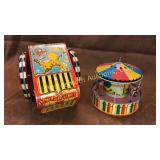 Marx roll-a-tune, USA tin litho carousel
