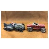 2 cast iron racers (reproduction?)