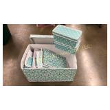 Various size folding storage boxes
