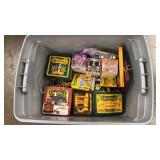 Crayons & tins tub lot