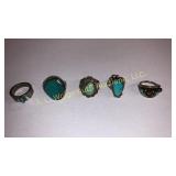 5 sterling rings