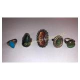 5 sterling rings