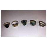 5 sterling rings
