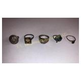 5 sterling rings
