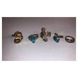 5 sterling rings