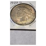 1922-D peace dollar