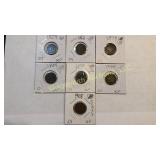 1859,62,79,89,90,00,08 Indian head cents