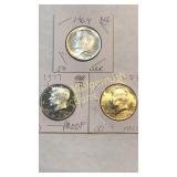 1964,76D,77S kennedy halves