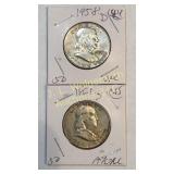 1958D,61D franklin halves