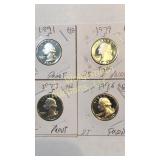4 proof Washington quarters