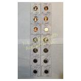 14 proof penny, nickel, dime, lot