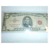 $5 1963 United States Note Red Seal