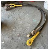 3 WIRE ROPE SLINGS W/CLEVIS STYLE HARDWARE
