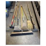 BROOMS, SHOVELS & RAKE