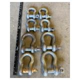 4 - 3/4 INCH AND 4 - 1 INCH SHACKLES
