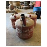 3 METAL FUEL CANS