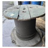 LARGE SPOOL OF 5/8 INCH WIRE ROPE