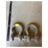 2  - 1 1/4 INCH SHACKLES