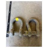 2 -  1 1/2 INCH SHACKLES