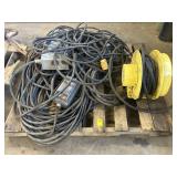 PALLET FULL OF HEAVY GAUGE ELECTRICAL WIRE & BOXES