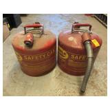2 METAL FUEL CANS