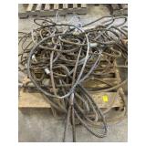 PALLET FULL OF MISC DIAMETER WIRE ROPE & SLINGS