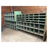 3 WOODEN STORAGE SHELVES