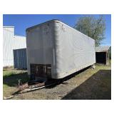 FRUEHAUF 25' STORAGE TRAILER ON SKIDS
