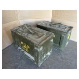 2 METAL AMMO CANS