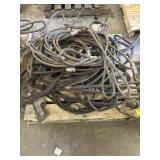 PALLET FULL OF MISC DIAMETER WIRE ROPE & SLINGS