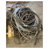 PALLET FULL OF MISC DIAMETER  WIRE ROPE & SLINGS