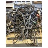 PALLET FULL OF MISC DIAMETER WIRE ROPE & SLINGS