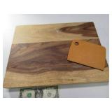 16X12 Wooden Kitchen Cutting Block w/ Push Scraper