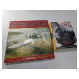 (2) Books: 100yrs of Flight & Steam And Rail RR ec
