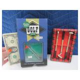 (2) Golf Club Desktop Play 8" Game + Pen Set