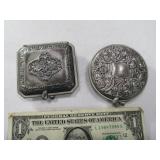 (2) Metal Pocket Mirror/Picture 3" Compacts