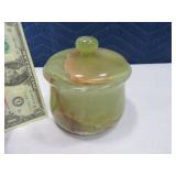 Beautiful Onyx Stone Covered 5" Dish