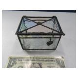 Beautiful Glass 4" Trinket Box LOVE