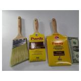 (3) New PURDY 3"/4" Paint Brushes