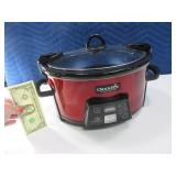 Red CROCKPOT Digital w/ Sealing Lid NICE