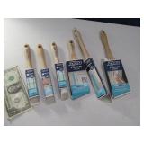 (6) New ZIBRA Premium Finish Paint Brushes