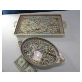 (2) HandPainted PORTUGAL Ceramics Platters $$