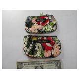 (2) New VERA BAILEY 4" Coin~Handy ZipUp Bags