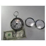 (2) PotteryBarn 2.5" miniframe & 4" Metal Clock