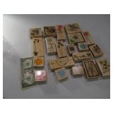 (20) Wooden Asst Flower~Happy Stamps Scrapbook Cft