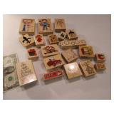 (20) Wooden Asst Scrapbook/Craft Stamps